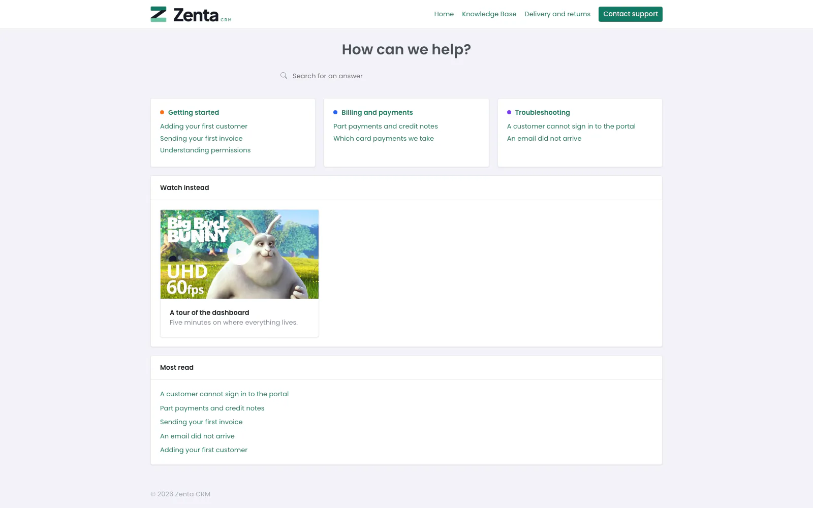 The knowledge base as the public sees it, readable without signing in.
